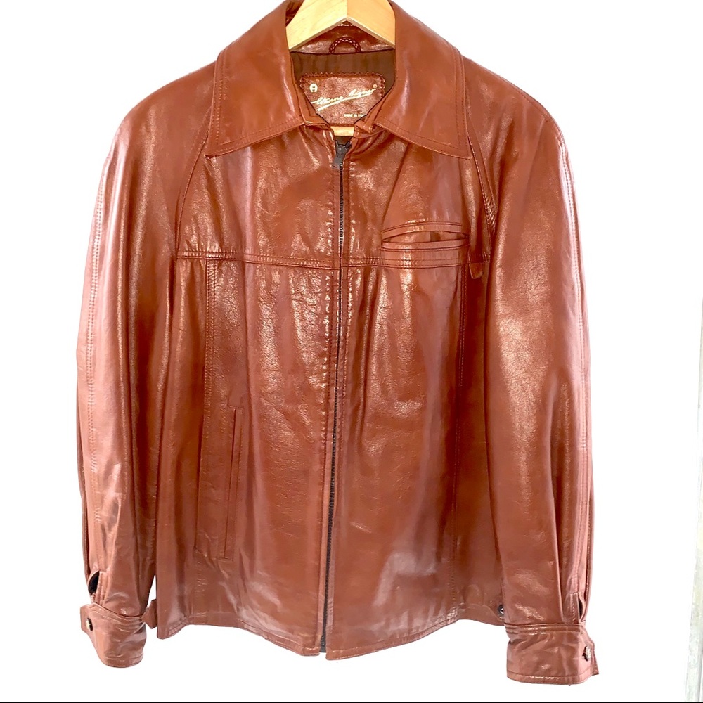 Vintage Etienne Aigner | Zip Leather Bomber Jacket